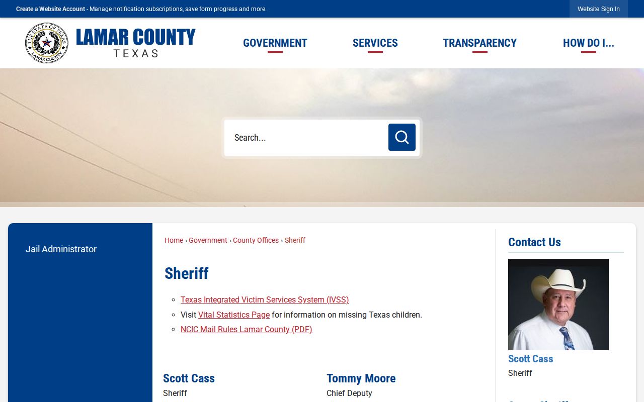 Lamar County Sheriff official warrant and public-safety resource page